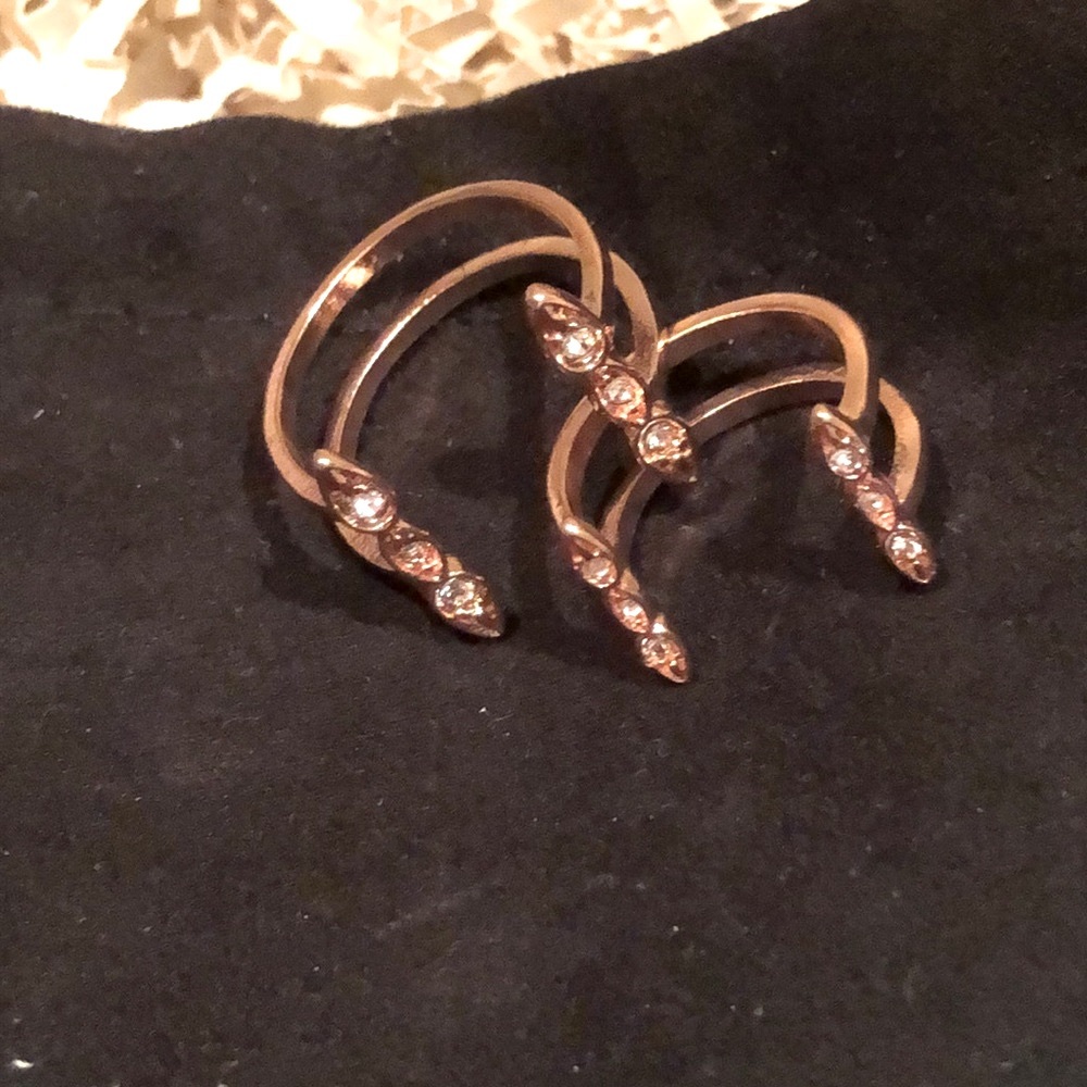 LUV AJ OPEN ROSE GOLD RING SET